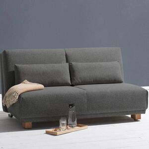 Pharao24.de Dreier Sofa in Dunkelgrau Webstoff Schlaffunktion