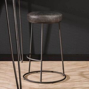 Pharao24.de Barhocker Kunstleder Metall im Industry und Loft Stil 65 cm hoch (4er Set)