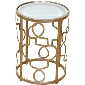 Pharao24.de Designertisch in Gold Spiegelglas