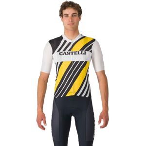 Castelli Heritage Trikot Schwarz Weiß Gelb, Größe XL Herren