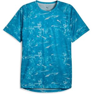 Puma Run Velocity AOP Tee Blaues T-Shirt, Größe S Herren