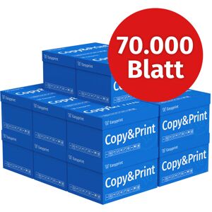 Easyprint Druckerpapier Kopierpapier 70000 Blatt 140 x 500 A4 Premium Hochweiß CIE 160 Testsieger PEFC Umweltzertifikat