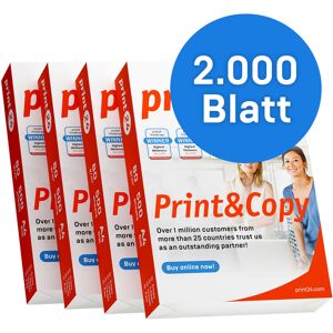 print24 Druckerpapier Kopierpapier 2000 Blatt 4 x 500 A4 80g Premium Hochweiß CIE 160 Testsieger PEFC Umweltzertifikat