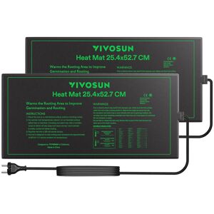 VIVOSUN Heizmatte 25,4 × 52,9 cm 2er-Pack 20 W