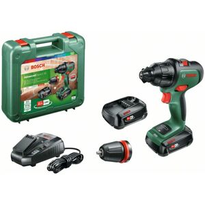 Bosch AdvancedImpact 18 Akku-Zweigang-Schlagbohrschrauber mit Syneon Chip und Power for ALL System 18 V inkl. 2x2.5 Ah Akkus und Ladegerät - 06039B5109)