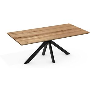 Paulson Esstisch Anton mit Schweizer Kante Spider Gestell Eiche wildeiche massiv - 180x90 cm