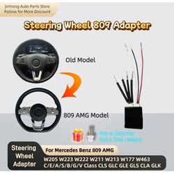 YTYIN Alt zum neuen Lenkrad-Adapter-Transfer, passend für Mercedes W205 W223 W222 W213 W177 C/E/A/S/B/G/V 809, Decoder Cls Glc Gle Gls
