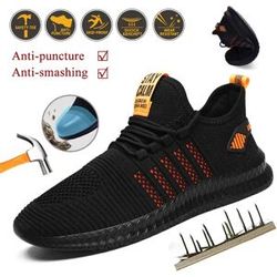 NONE Arbeit Sicherheits Schuhe Sommer Atmungsaktive Männer Air Kissen Arbeit Schutz Turnschuhe Anti-Punktion Arbeit Schuhe Männliche Stahl Kappe Schuhe