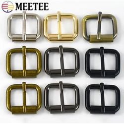 Meetee 10/20 Stück 13–38 mm Metall-Dornschnallen, Taschengurt, verstellbarer Gürtel, Hundehalsband, Verschluss, Kette, rechteckiger Ring, Schuhe, Lederhaken, Zubehör