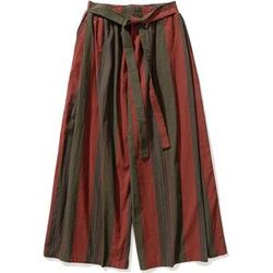 FAVOCENT 2024 Männer gestreifte Hosen Männer weites Bein Baumwolle Leinen weites Bein Hosen Mann Retro chinesischen Stil männlich lässig Nepal Robe Jogger Hose