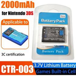 Robinella CTR-003 Ersatzakku 2000 mAh Akkus für Nintendo Switch Pro Wireless 3DS 2DS XL Gamepad Controller Eingebaute Zelle