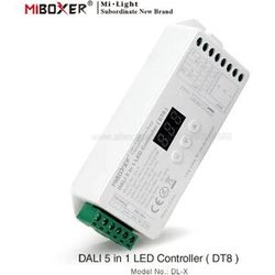 veromount Miboxer DL-X DALI 5 IN 1 LED-Streifen-Controller 12~24V Dimmer unterstützt DT8 für DIM/CCT/RGB/RGBW/RGB+CCT Streifen Touch-Panel-Fernbedienung