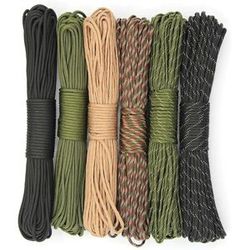 Other 5/15/31/50M Militär Paracord 7 Kerne 4mm 550 Paracord Taktische Fallschirm Camping Zubehör Outdoor Survival DIY Armband Seil