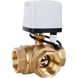NONE 1/2" 3/4" 1" 1-1/4" 1-1/2" 3-Wege IP65 Wasserdichter motorisierter Kugelhahn 3-Draht 2 Control T/L Typ Messing Elektrischer Kugelhahn