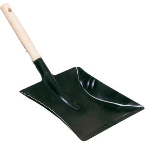 Kehrschaufel mit Holzgriff, schwarz