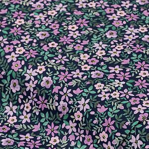 Baumwollstoff "Lila Blümchen", lila-color