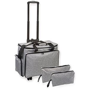 buttinette Nähmaschinen-Trolley, grau, Größe: 44 x 22 x 35 cm
