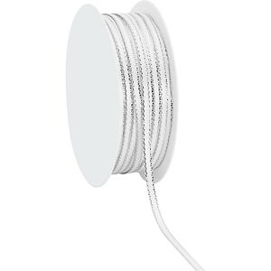 Satinband, weiß-silber, 3 mm, 20 m