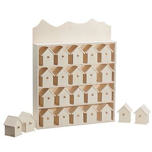 Adventskalender "Häuser" aus Holz, 40 x 32 cm