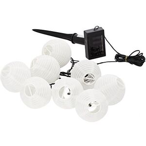 Solar LED Lampion-Lichterkette, weiß