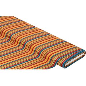 Baumwollstoff Multistripe "Mona", orange-color