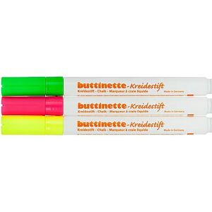 buttinette Kreidestifte "Neon", Stärke 1&ndash;2 mm, 3 Stifte