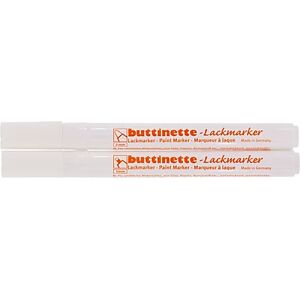 buttinette Lackmarker, weiß, 2 Stifte