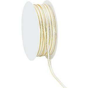 Satinband, creme-gold, 3 mm, 20 m