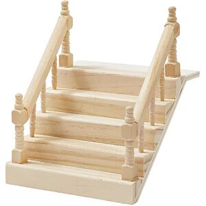 Treppe mit Handlauf, aus Holz, 10,5 cm