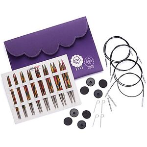 KnitPro Rundstricknadel-Set "Symfonie", Birkenholz, Stärken: 3,5–8