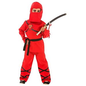 Ninja-Kostüm für Kinder, rot