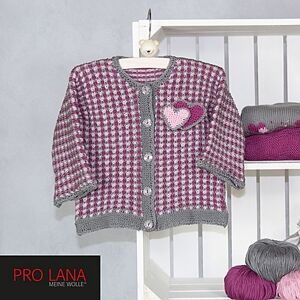 Strickanleitung – Baby Weste mit Schnullerkette aus Pro Lana Baby Cotton Organic
