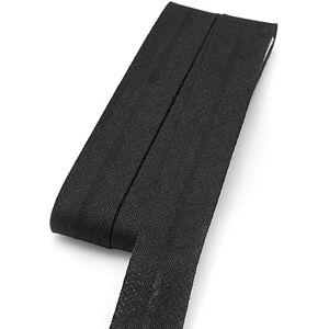 buttinette Baumwoll-Schrägband, schwarz, Breite: 2 cm, Länge: 5 m