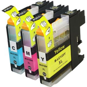 compatible 3 Ampertec Tinten kompatibel mit Brother LC-125XL C M Y 3-farbig
