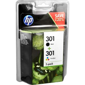 2 HP Tinten N9J72AE 301 1 x BK + Color original