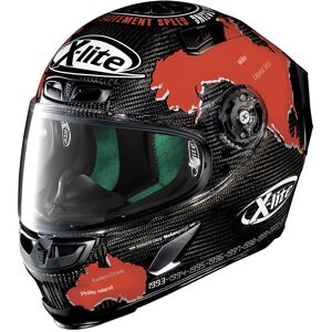 X-Lite X-803 Ultra Carbon Checa Integralhelm - Schwarz Rot - S - unisex