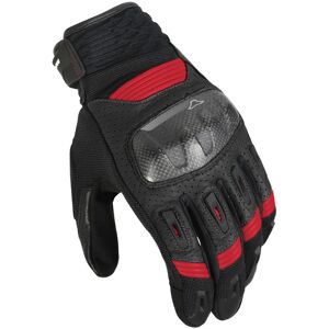 Macna Rime perforierte Motorrad Handschuhe - Schwarz Rot - L - unisex