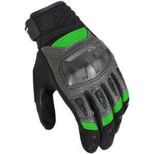 Macna Rime perforierte Motorrad Handschuhe - Schwarz Grün - L - unisex