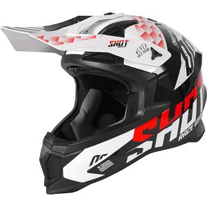 Shot Lite Rush Motocross Helm - Schwarz Rot - XS - unisex