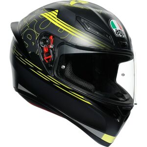 AGV K-1 Track 46 Helm - Schwarz Gelb - XS - unisex