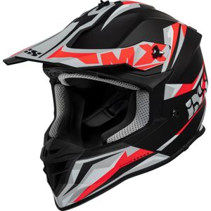 IXS 362 2.0 Motocross Helm - Schwarz Weiss Rot - 2XL - unisex