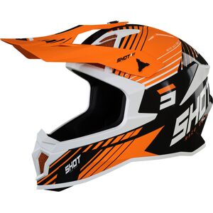 Shot Lite Fury Motocross Helm - Schwarz Orange - S - unisex