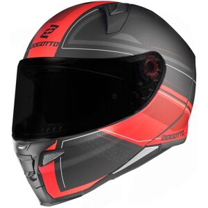 Bogotto FF110 Cinder Helm - Schwarz Rot - M - unisex