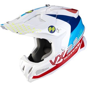 Scorpion VX-22 Air Ares Motocross Helm - Weiss Rot Blau - M - unisex