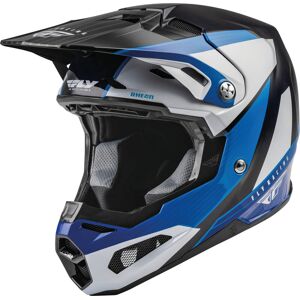 FLY Racing Formula Carbon Prime Motocross Helm - Schwarz Weiss Blau - XS - unisex