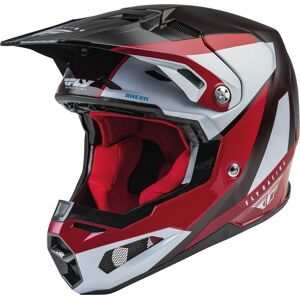 FLY Racing Formula Carbon Prime Motocross Helm - Schwarz Weiss Rot - XS - unisex