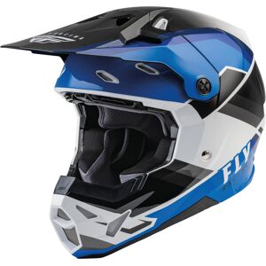 FLY Racing Formula CP Rush Motocross Helm - Schwarz Weiss Blau - S - unisex