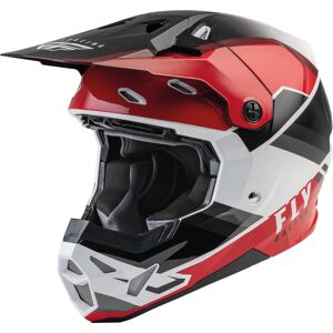 FLY Racing Formula CP Rush Motocross Helm - Schwarz Weiss Rot - L - unisex