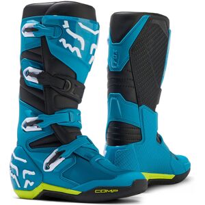 FOX Comp Motocross Stiefel - Blau Gelb - 47 - unisex