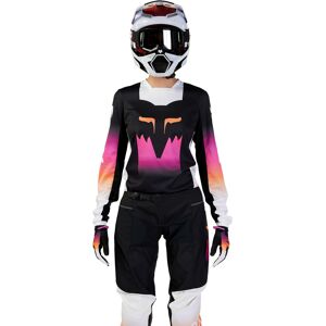 FOX 180 Flora Damen Motocross Jersey - Schwarz Pink - S - female